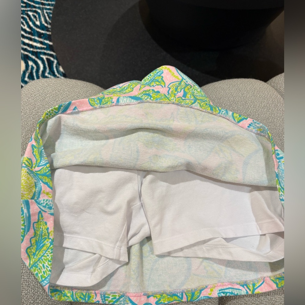 Lilly Pulitzer Pink, Aqua & Lime Tropical Mini Skirt Skort - Picture 4 of 4